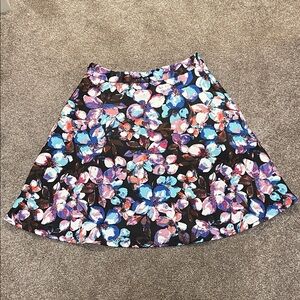The Limited A-Line Skirt - Black and Multicolor Floral